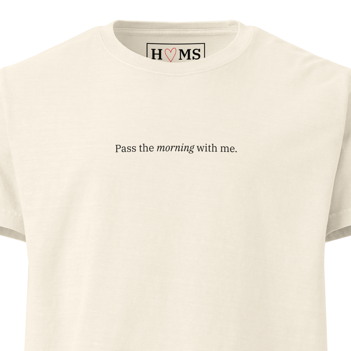Pass the morning with me. — chest print detail