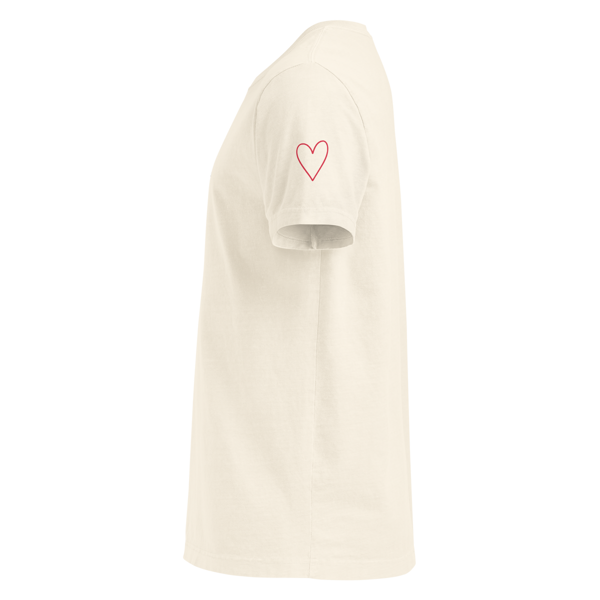 I DON'T HAVE A DOG. BUT YOU CAN STILL TALK TO ME. — Vintage White HOMS Heartlines tee, left side