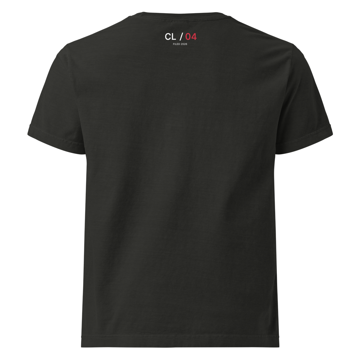 WHAT YOU'RE NOT CHANGING, YOU'RE CHOOSING. — Faded Black HOMS Clues tee, back
